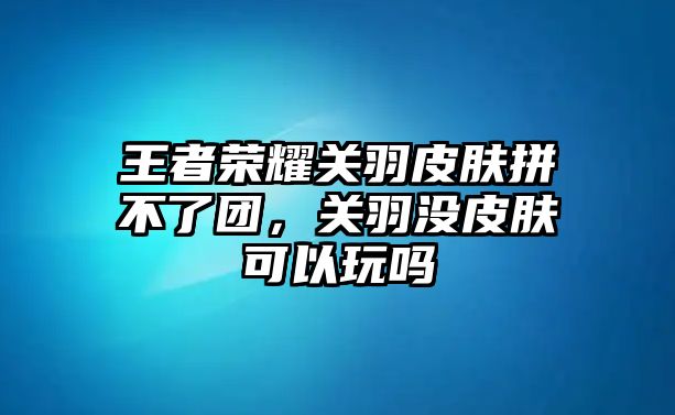 王者榮耀關羽皮膚拼不了團，關羽沒皮膚可以玩嗎